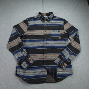 Vans Shirt Mens Large Multicolor Striped Button Up‎ Flannel Baja Skate